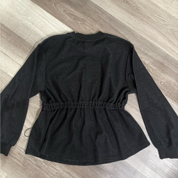 BKE Black Relaxed Sweatshirt with Cinched Waist - Picture 5 of 5